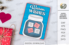 3D Valentine's Day Gifts Bundle Lasercut. Valentine Card SVG Product Image 9