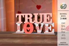 Valentine’s Day Word Stand Laser Cut. Stand Decor SVG Product Image 1