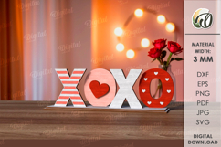 Valentine’s Day Word Stand Laser Cut. Stand Decor SVG Product Image 1