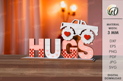 Valentine’s Day Word Stand Laser Cut. Stand Decor SVG Product Image 1