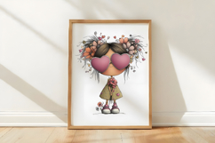 Valentine&#039;s Flowers and Girls Png Product Image 3