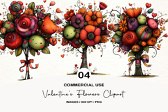 Valentine's Flowers Clipart Product Image 1