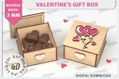 Valentine&#039;s Day Gift Box Laser Cut. Valentine Candy Box SVG Product Image 1