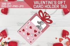 Gift Card Holder Tag. Valentine's Day Paper Cut Product Image 1