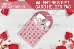 3D Gift Card Holder Tag. Valentine&#039;s Day Paper Cut Product Image 1