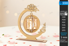 Valentine’s Day Hanging Lantern Laser Cut Bundle | Tea Light Product Image 4