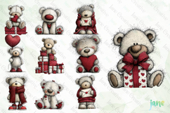 Valentine&#039;s Teddy Bear Clipart Bundle Product Image 8