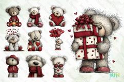 Valentine&#039;s Teddy Bear Clipart Bundle Product Image 3