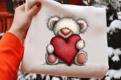 Valentine's Teddy Bear Clipart Png Product Image 2