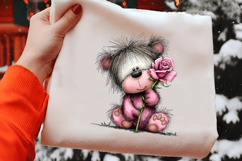 Valentine&#039;s Whimsical Bear Clipart Product Image 2
