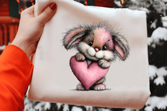 Valentine&#039;s Whimsical Bunny Clipart Product Image 2