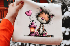 Valentine&#039;s Whimsical Cats Clipart Product Image 2