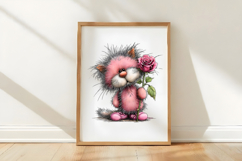 Valentine&#039;s Whimsical Cats Clipart Product Image 3