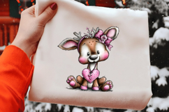 Valentine&#039;s Whimsical Deer Clipart Product Image 2