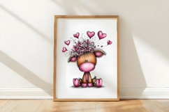 Valentine&#039;s Whimsical Deer Clipart Product Image 3