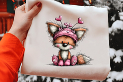 Valentine&#039;s Whimsical Foxs Clipart Product Image 2
