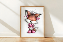 Valentine&#039;s Whimsical Foxs Clipart Product Image 3