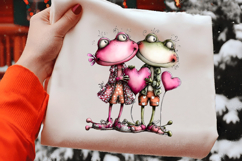 Valentine&#039;s Whimsical Frogs Clipart Product Image 2