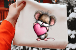 Valentine&#039;s Whimsical Mouse Clipart Product Image 2