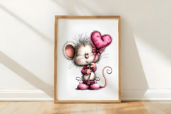 Valentine&#039;s Whimsical Mouse Clipart Product Image 3