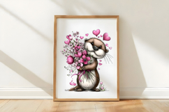 Valentine&#039;s Whimsical Otters Clipart Product Image 3