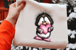 Valentine&#039;s Whimsical Penguin Clipart Product Image 2