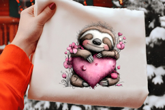 Valentine&#039;s Whimsical Sloth Clipart Product Image 2