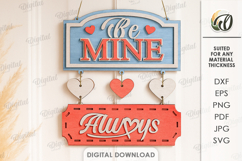 Valentine&#039;s Day Door Hangers Bundle Laser Cut. Valentine SVG Product Image 2