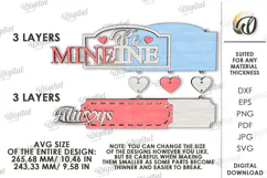 Valentine's Day Door Hanger Laser Cut. Valentine Decor SVG Product Image 2