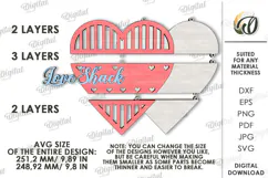 Valentine's Day Door Hanger Laser Cut. Valentine Decor SVG Product Image 2