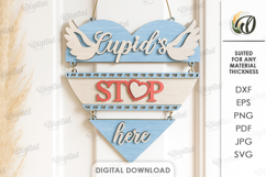 Valentine&#039;s Day Door Hangers Bundle Laser Cut. Valentine SVG Product Image 8