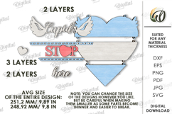 Valentine&#039;s Day Door Hanger Laser Cut. Valentine Decor SVG Product Image 2