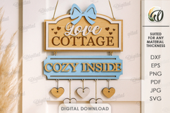 Valentine&#039;s Day Door Hangers Bundle Laser Cut. Valentine SVG Product Image 9