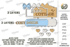 Valentine&#039;s Day Door Hanger Laser Cut. Valentine Decor SVG Product Image 2