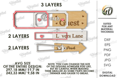 Valentine&#039;s Day Door Hanger Laser Cut. Valentine Decor SVG Product Image 2