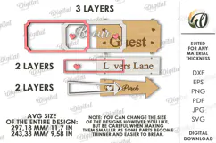 Valentine's Day Door Hanger Laser Cut. Valentine Decor SVG Product Image 2