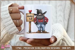 Valentine's Y'all Western Cowboy Gnome Valentine png, Cowboy Product Image 3