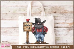 Valentine's Y'all Western Cowboy Gnome Valentine png, Cowboy Product Image 2