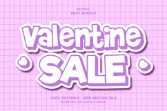 4 Valentine's Day Sale Vector Editable Text Effect Product Image 2