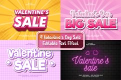 4 Valentine's Day Sale Vector Editable Text Effect Product Image 1