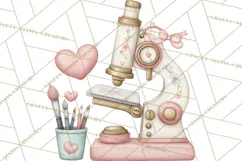 Science Valentine Lab Clipart PNG Chemistry Love Art Product Image 3