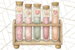 Science Valentine Lab Clipart PNG Chemistry Love Art Product Image 3