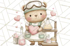 Science Valentine Lab Clipart PNG Chemistry Love Art Product Image 3