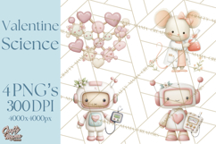 Science Valentine Lab Clipart PNG Chemistry Love Art Product Image 1