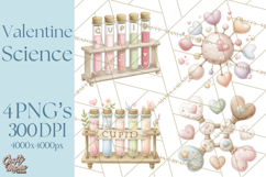 Science Valentine Lab Clipart PNG Chemistry Love Art Product Image 1