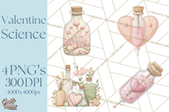 Science Valentine Lab Clipart PNG Chemistry Love Art Product Image 1