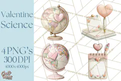 Science Valentine Lab Clipart PNG Chemistry Love Art Product Image 1