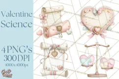 Science Valentine Lab Clipart PNG Chemistry Love Art Product Image 1