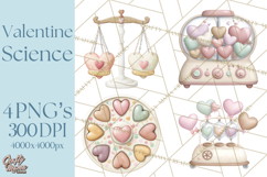 Science Valentine Lab Clipart PNG Chemistry Love Art Product Image 1