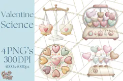 Science Valentine Lab Clipart PNG Chemistry Love Art Product Image 1